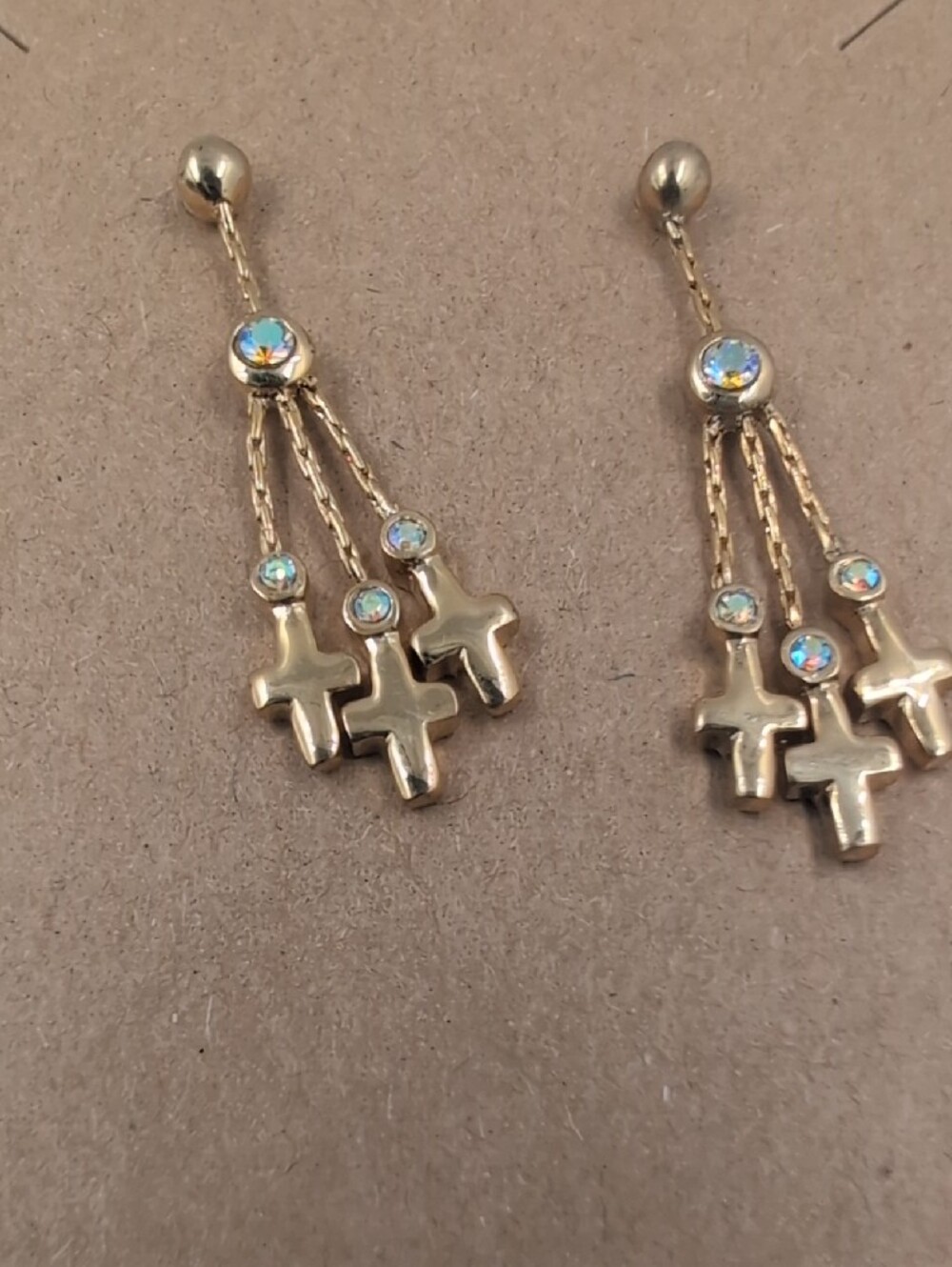 J.Crew & Boutique Gold Tone Earring Lot (EB4) - Set of 3 - Picture 7 of 9